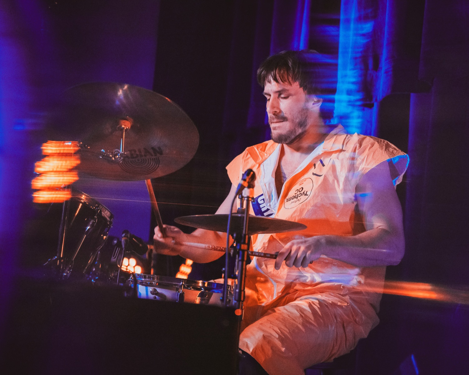 Get Out The Vote concert — a performer mid-set, Milwaukee