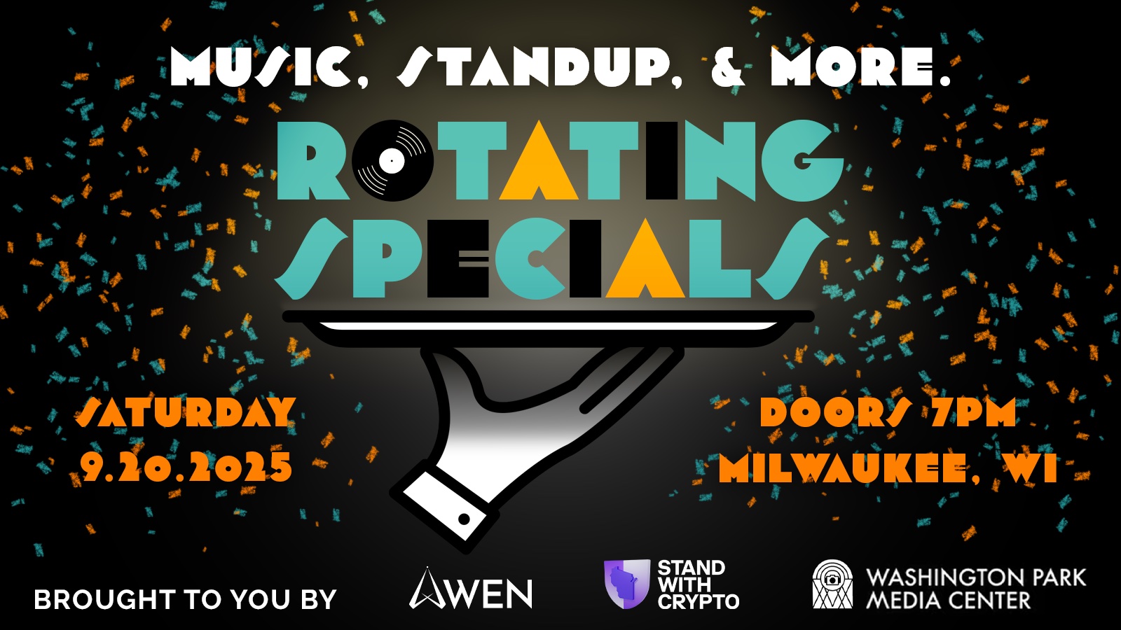 Rotating Specials — digital ad / event promo, Awen variety show